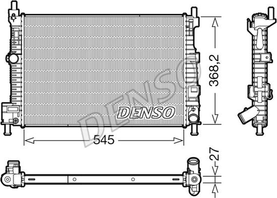 Denso DRM44045 - Jäähdytin,moottorin jäähdytys inparts.fi