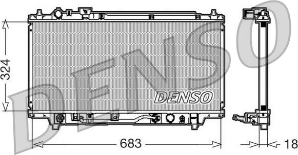 Denso DRM44001 - Jäähdytin,moottorin jäähdytys inparts.fi