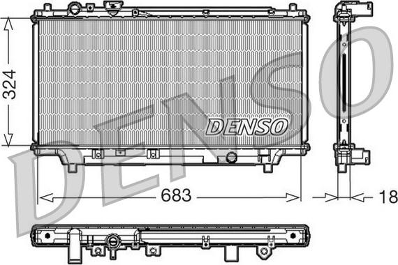 Denso DRM44002 - Jäähdytin,moottorin jäähdytys inparts.fi