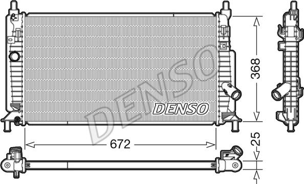 Denso DRM44034 - Jäähdytin,moottorin jäähdytys inparts.fi