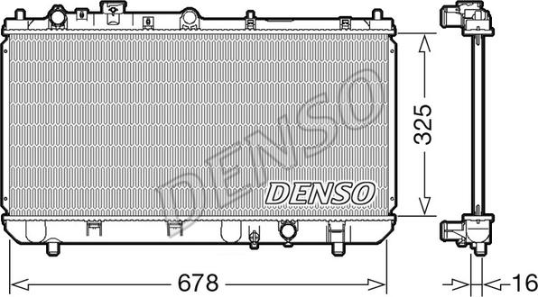 Denso DRM44032 - Jäähdytin,moottorin jäähdytys inparts.fi