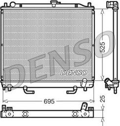 Denso DRM45015 - Jäähdytin,moottorin jäähdytys inparts.fi