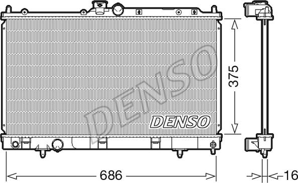 Denso DRM45036 - Jäähdytin,moottorin jäähdytys inparts.fi