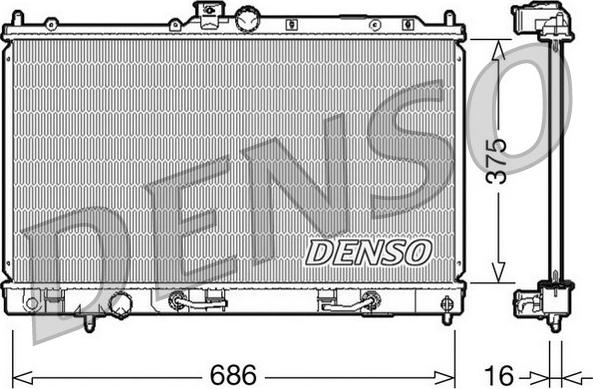 Denso DRM45024 - Jäähdytin,moottorin jäähdytys inparts.fi