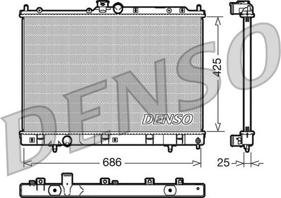 Denso DRM45028 - Jäähdytin,moottorin jäähdytys inparts.fi