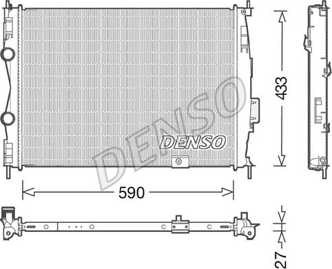 Denso DRM46051 - Jäähdytin,moottorin jäähdytys inparts.fi