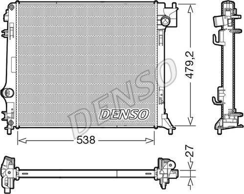 Denso DRM46064 - Jäähdytin,moottorin jäähdytys inparts.fi