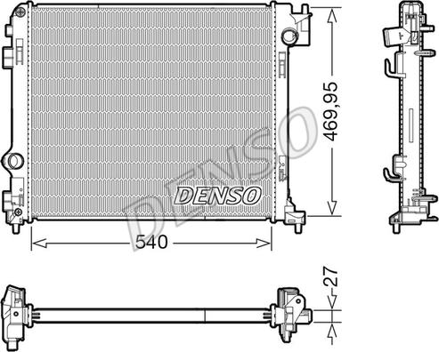 Denso DRM46065 - Jäähdytin,moottorin jäähdytys inparts.fi