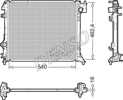 Denso DRM46062 - Jäähdytin,moottorin jäähdytys inparts.fi