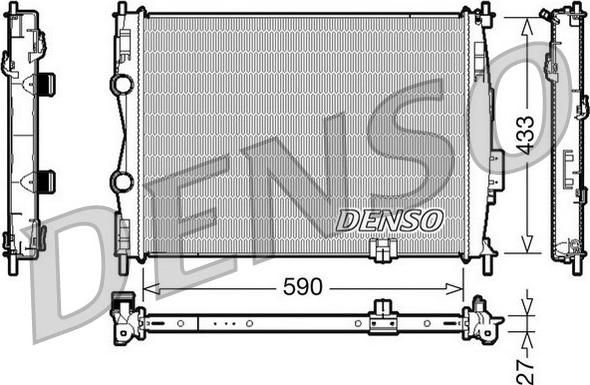 Denso DRM46019 - Jäähdytin,moottorin jäähdytys inparts.fi