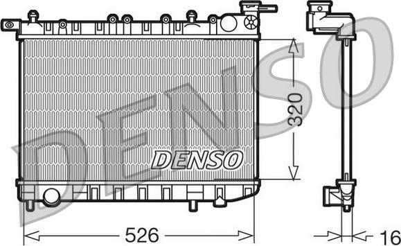 Denso DRM46015 - Jäähdytin,moottorin jäähdytys inparts.fi