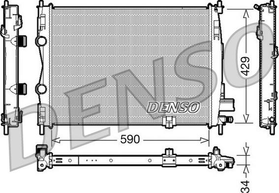 Denso DRM46018 - Jäähdytin,moottorin jäähdytys inparts.fi