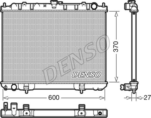 Denso DRM46039 - Jäähdytin,moottorin jäähdytys inparts.fi