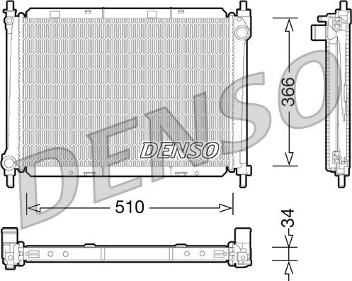 Denso DRM46037 - Jäähdytin,moottorin jäähdytys inparts.fi