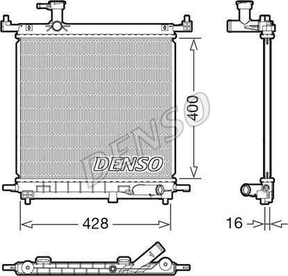 Denso DRM46072 - Jäähdytin,moottorin jäähdytys inparts.fi