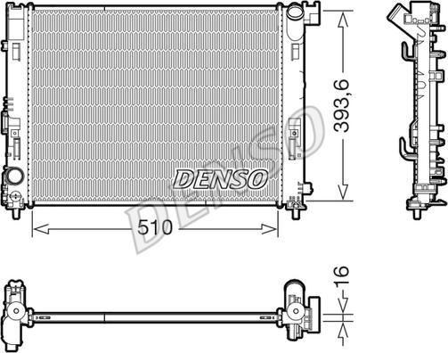 Denso DRM46103 - Jäähdytin,moottorin jäähdytys inparts.fi