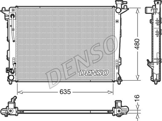 Denso DRM41005 - Jäähdytin,moottorin jäähdytys inparts.fi