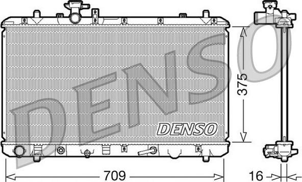 Denso DRM47024 - Jäähdytin,moottorin jäähdytys inparts.fi