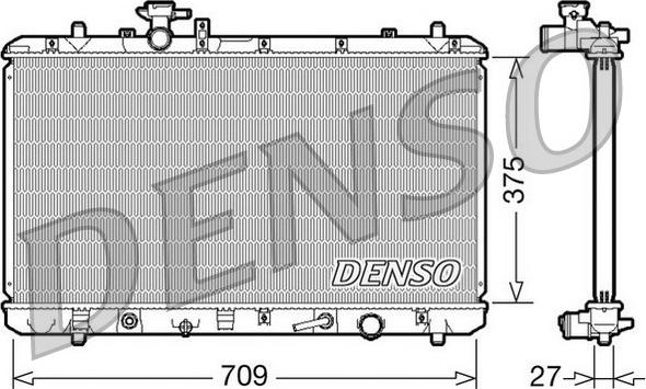 Denso DRM47025 - Jäähdytin,moottorin jäähdytys inparts.fi