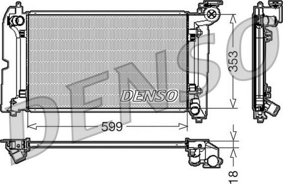 Denso DRM50011 - Jäähdytin,moottorin jäähdytys inparts.fi