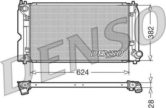 Denso DRM50012 - Jäähdytin,moottorin jäähdytys inparts.fi