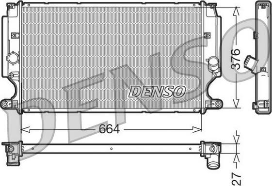 Denso DRM50024 - Jäähdytin,moottorin jäähdytys inparts.fi