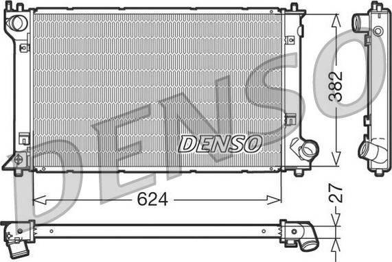 Denso DRM50027 - Jäähdytin,moottorin jäähdytys inparts.fi