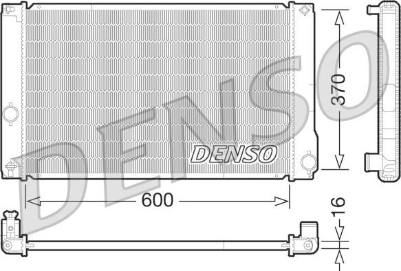 Denso DRM50076 - Jäähdytin,moottorin jäähdytys inparts.fi