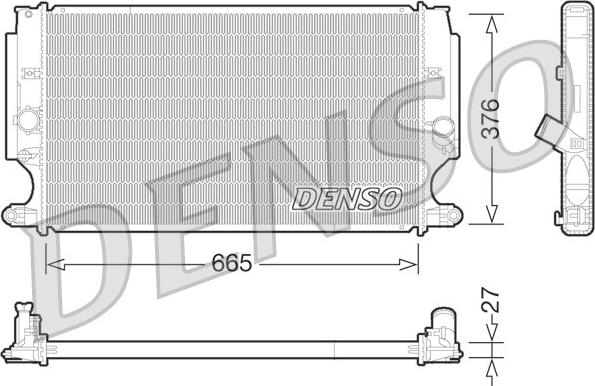 Denso DRM50072 - Jäähdytin,moottorin jäähdytys inparts.fi