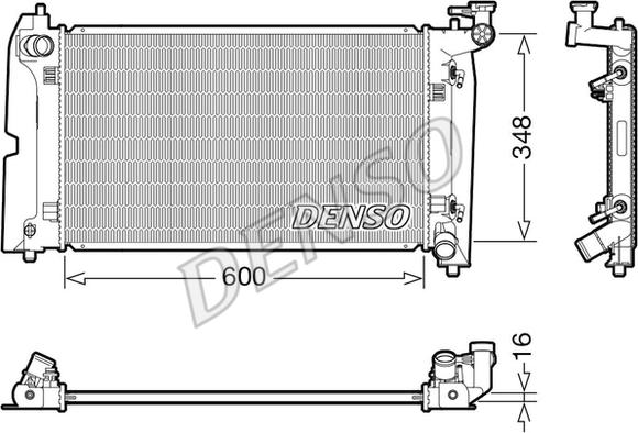 Denso DRM50111 - Jäähdytin,moottorin jäähdytys inparts.fi