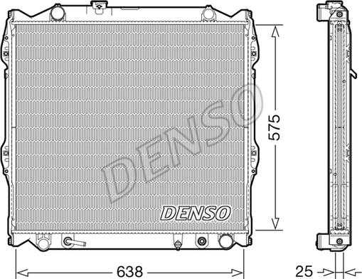 Denso DRM50138 - Jäähdytin,moottorin jäähdytys inparts.fi