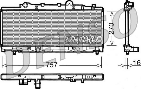 Denso DRM09090 - Jäähdytin,moottorin jäähdytys inparts.fi