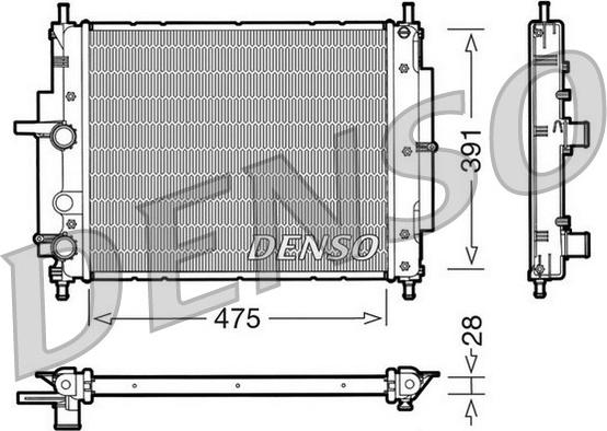 Denso DRM09036 - Jäähdytin,moottorin jäähdytys inparts.fi