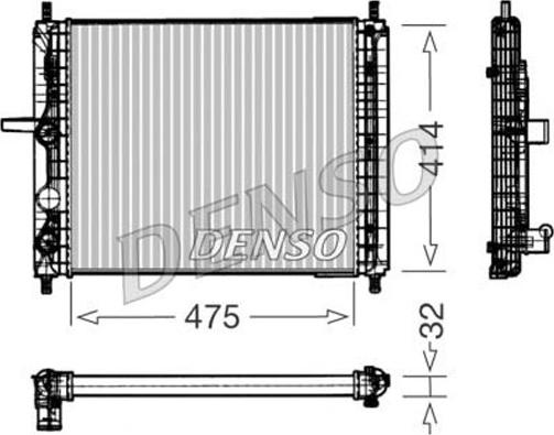 Denso DRM09031 - Jäähdytin,moottorin jäähdytys inparts.fi