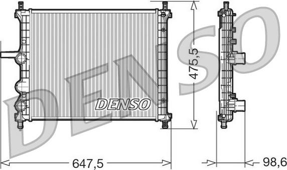 Denso DRM09038 - Jäähdytin,moottorin jäähdytys inparts.fi