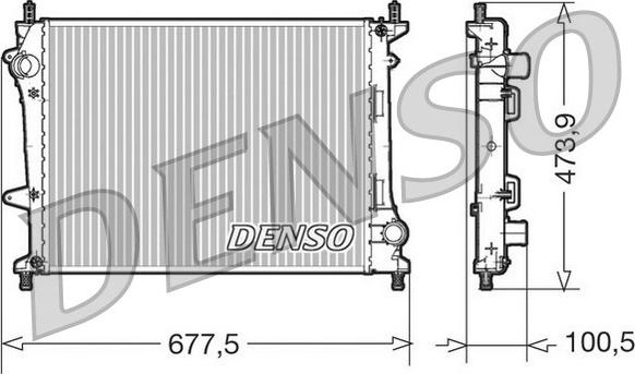 Denso DRM09037 - Jäähdytin,moottorin jäähdytys inparts.fi