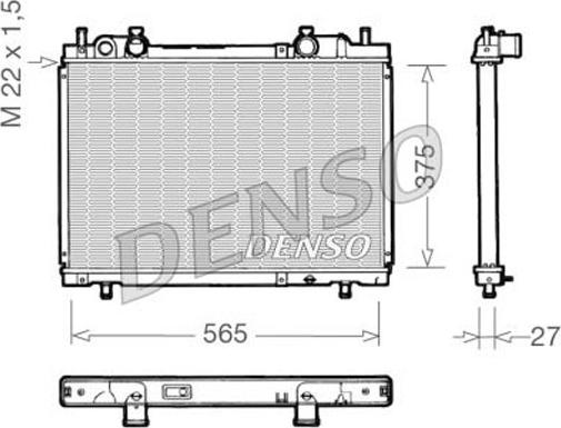 Denso DRM09025 - Jäähdytin,moottorin jäähdytys inparts.fi