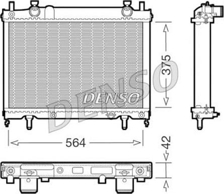 Denso DRM09023 - Jäähdytin,moottorin jäähdytys inparts.fi