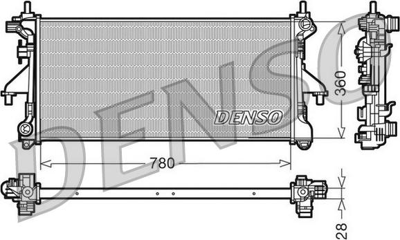 Denso DRM09079 - Jäähdytin,moottorin jäähdytys inparts.fi