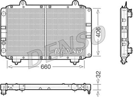 Denso DRM09070 - Jäähdytin,moottorin jäähdytys inparts.fi