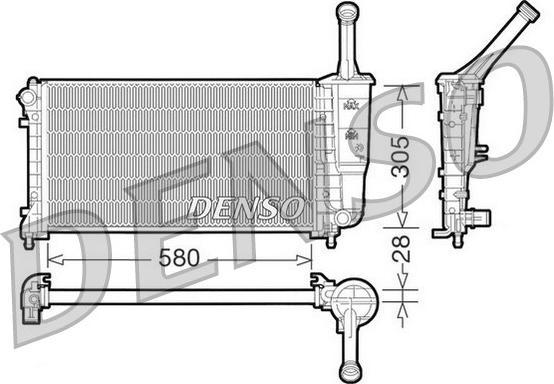 Denso DRM09106 - Jäähdytin,moottorin jäähdytys inparts.fi