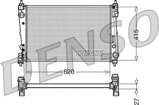 Denso DRM09111 - Jäähdytin,moottorin jäähdytys inparts.fi