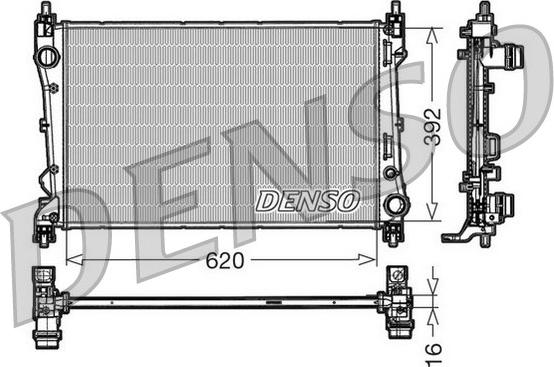 Denso DRM09113 - Jäähdytin,moottorin jäähdytys inparts.fi