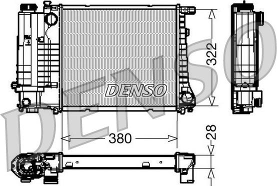 Denso DRM05044 - Jäähdytin,moottorin jäähdytys inparts.fi