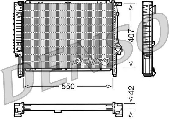 Denso DRM05040 - Jäähdytin,moottorin jäähdytys inparts.fi