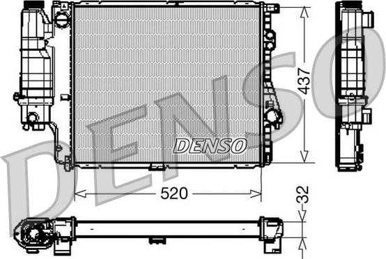 Denso DRM05043 - Jäähdytin,moottorin jäähdytys inparts.fi