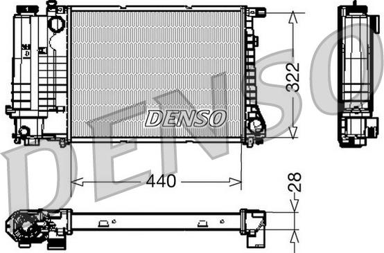 Denso DRM05042 - Jäähdytin,moottorin jäähdytys inparts.fi