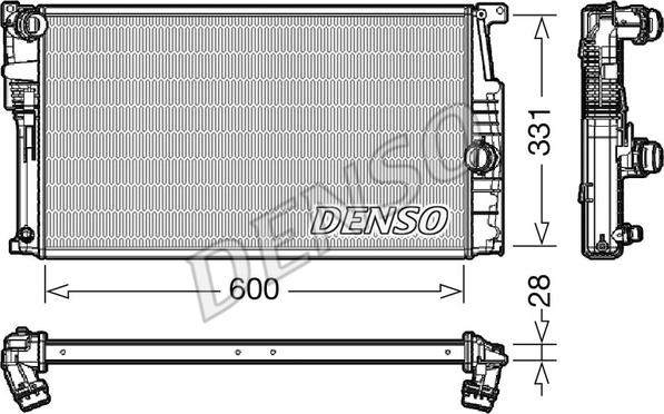 Denso DRM05014 - Jäähdytin,moottorin jäähdytys inparts.fi