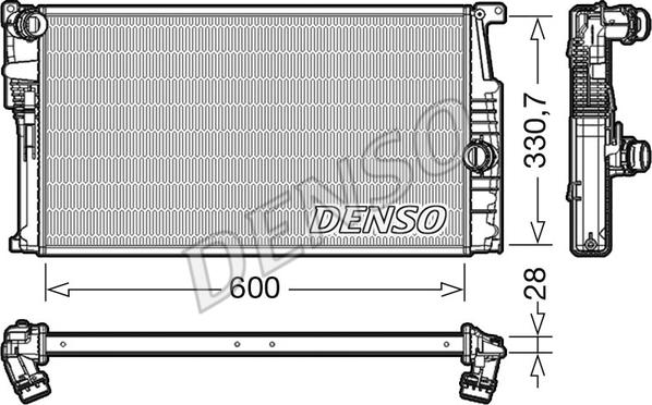 Denso DRM05015 - Jäähdytin,moottorin jäähdytys inparts.fi