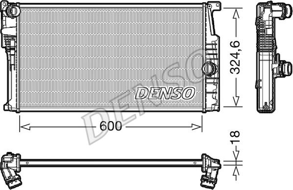 Denso DRM05017 - Jäähdytin,moottorin jäähdytys inparts.fi